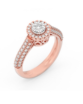 18K Gold & Diamond Ring For Women KRL10502